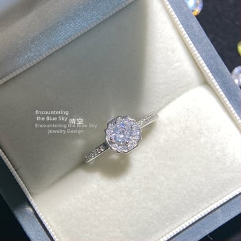 Prsteň zo striebra 925 so zirkónovou vsadkou, geometrický tvar, ľahký luxusný štýl, pre ženy