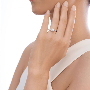 Inel Charlotte din Moissanite, argint 925 – pentru femei, minimalist, design împletit cu patru gheare, aproximativ 2,36 g