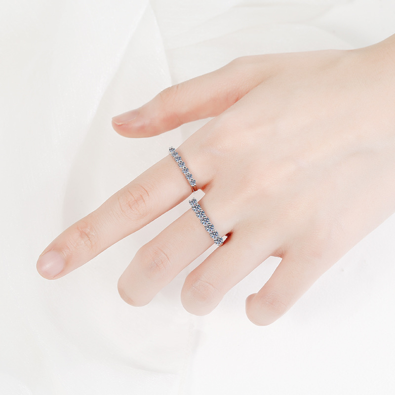 Moissanitni prsten za žene, 0,70 ct princess rez, S925 srebro, zlatni uložak, AZ068