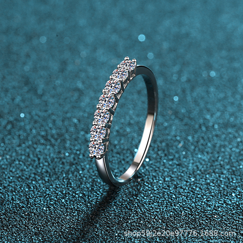 Moissanitni prsten za žene, 0,70 ct princess rez, S925 srebro, zlatni uložak, AZ068
