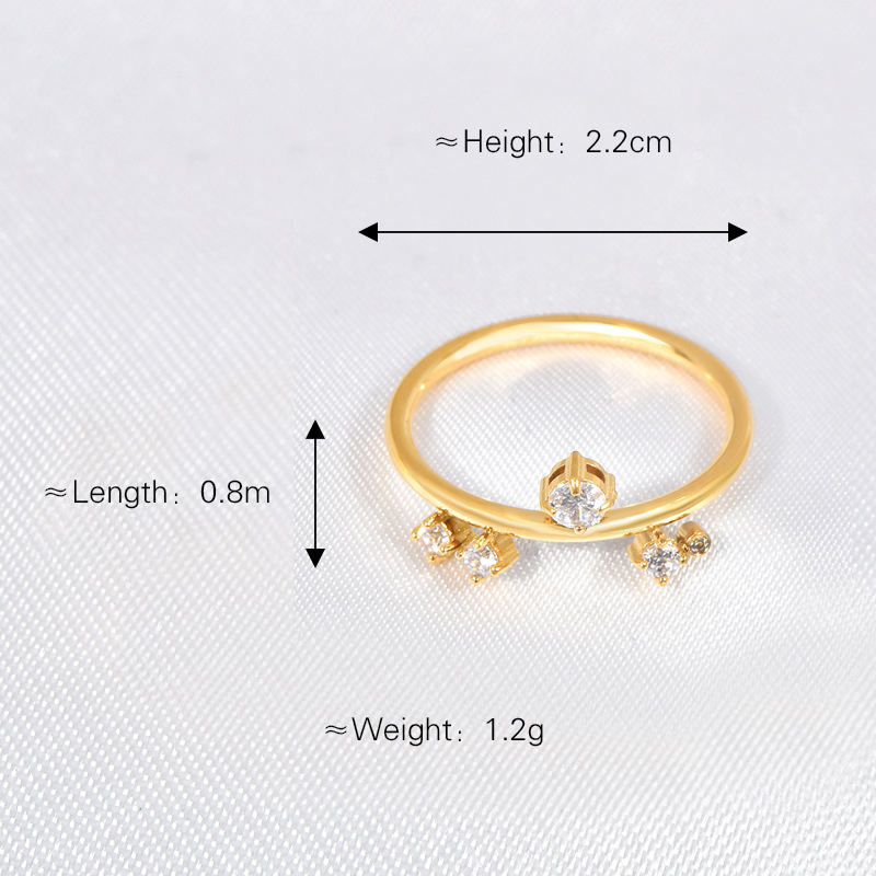 Prsteň s moissanitom, geometrický dizajn, kórejský štýl, titanová oceľ, elektroplating (Jar 2024)