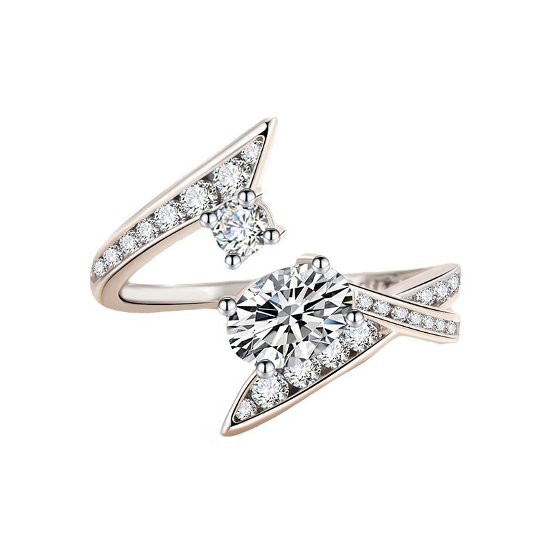 Náramok s imitáciou moissanitu, meď, geometrický dizajn v tvare U, krížový akcent, povrch Seiko