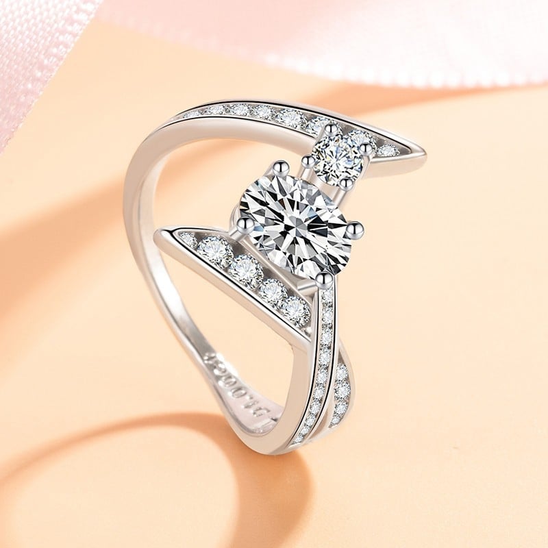 Náramok s imitáciou moissanitu, meď, geometrický dizajn v tvare U, krížový akcent, povrch Seiko