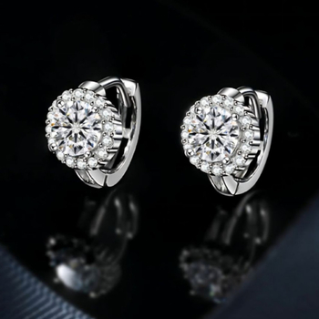 Σκουλαρίκια από χαλκό με γεωμετρικό σχέδιο για γυναίκες, ηλεκτροπλατίωση