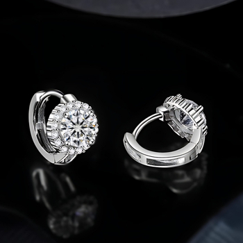 Σκουλαρίκια από χαλκό με γεωμετρικό σχέδιο για γυναίκες, ηλεκτροπλατίωση