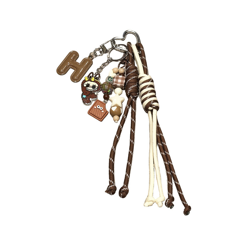 Prívesok na tašku z akrylu, poloručné spracovanie, vzor: malé zvieratko (medvedík/prasiatko), svieži a sladký štýl, leto 2025