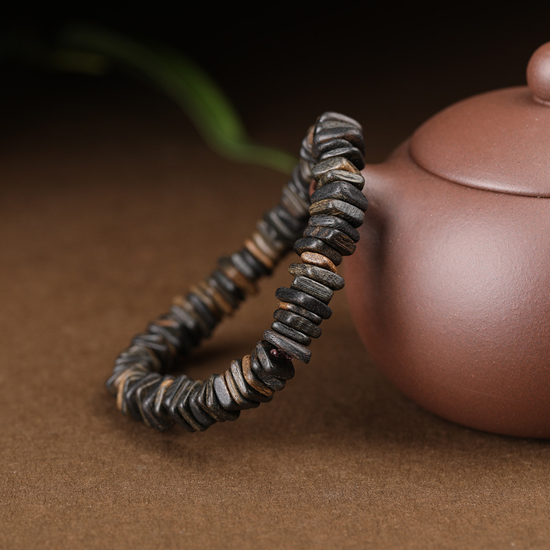 Náramok z agarového dreva, unisex, leštený, rhombusový vzor, samostatne balený