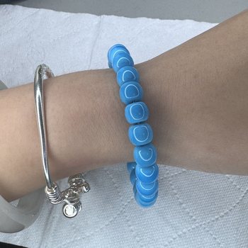 Brățară din magnezit, unisex, lucrată manual, formă veche, origine Shanwei