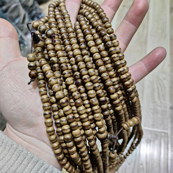 Narukvica od agarwooda, kineskog stila, ručna izrada, prirodan završetak, 108 perli promjera 6 mm, višestruki niz