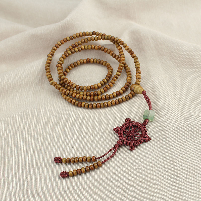 Narukvica od drvenih Buddha perlica s lotos perlama, retro stil, ženski dizajn, višeslojna, pleteni dizajn