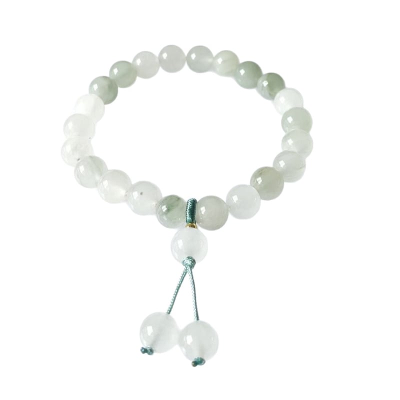 Brățară | Tianshan Cui, mărgele circulare, Stil oriental pastoral, Unisex, Personalizare DIY | (Material: Tianshan Cui; Formă: Mărgele circulare; Stil: Oriental pastoral; Procesare: Șlefuire și lustruire; Număr bucăți: 25)