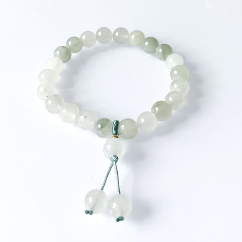 Brățară | Tianshan Cui, mărgele circulare, Stil oriental pastoral, Unisex, Personalizare DIY | (Material: Tianshan Cui; Formă: Mărgele circulare; Stil: Oriental pastoral; Procesare: Șlefuire și lustruire; Număr bucăți: 25)