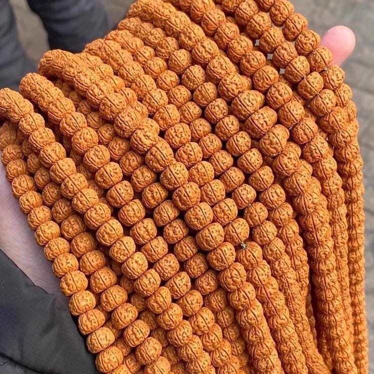 Ogrlica Bodhi s 108 perli za muškarce i žene, s dvostrukim zmajevim uzorkom i dizajnom medene ćelije i cvijeta šljive
