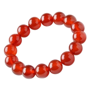 Crvena ahat narukvica, elegantan minimalistički dizajn, 10 mm perle, unisex modni dodatak
