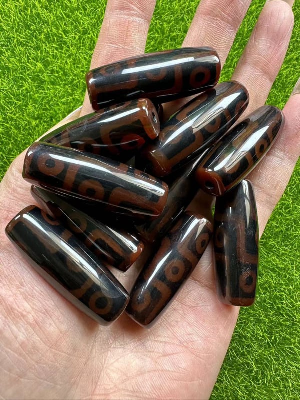 Dzi χάντρες από αχάτη, Θιβέτ στυλ, βουδιστικές χάντρες με κρεμαστό (χονδρική)