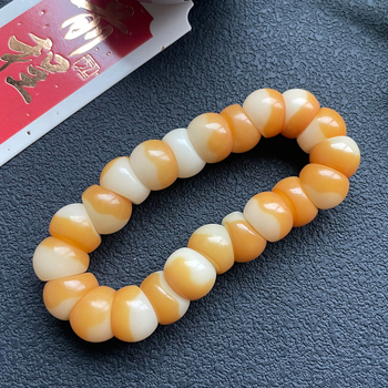 Náramok z Bodhi koreňa, ručne vyrobený, čínsky štýl, geometrický tvar, 22 kusov