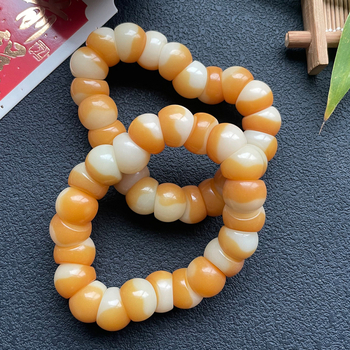 Náramok z Bodhi koreňa, ručne vyrobený, čínsky štýl, geometrický tvar, 22 kusov