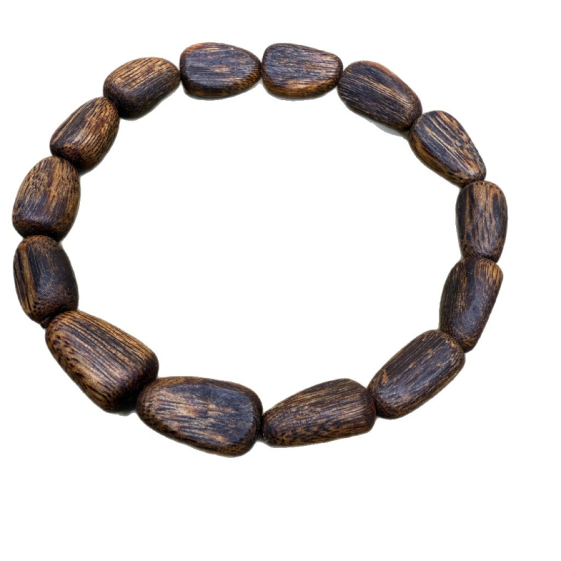 Narukvica - Vintage unisex Hainan Qinan agarwood bucket beads, ručno izrađeno, 22 perle
