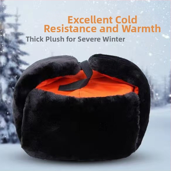 Șapcă Lei Feng pentru muncă în aer liber, iarnă – căptușită cu fleece, grosime, protecție pentru urechi (unisex, twill din bumbac)