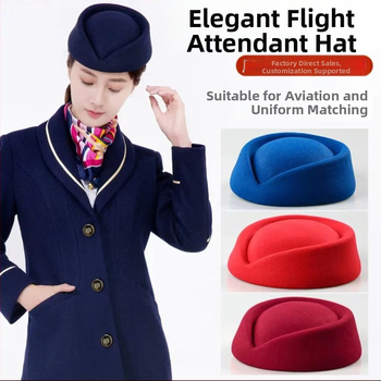 Pălărie Topper pentru femei, din lână, coroană dom, boruri Eaves, model monocrom