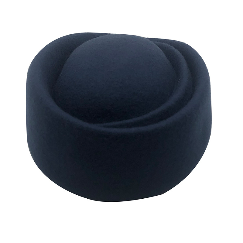 Pălărie Topper pentru femei, din lână, coroană dom, boruri Eaves, model monocrom