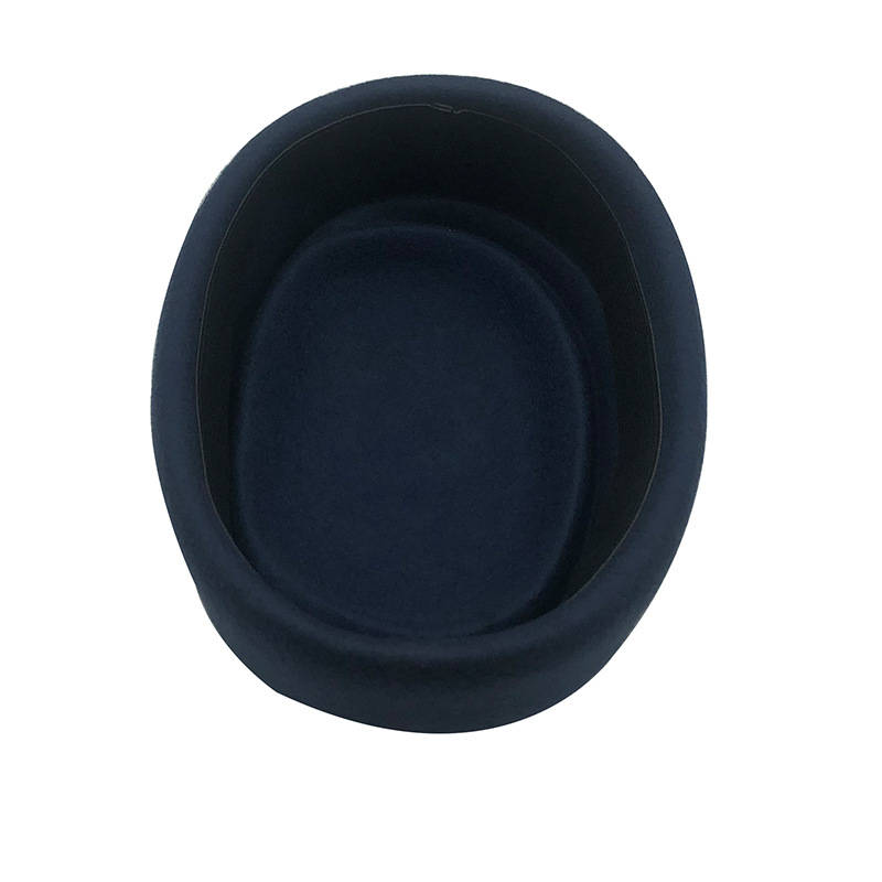 Pălărie Topper pentru femei, din lână, coroană dom, boruri Eaves, model monocrom