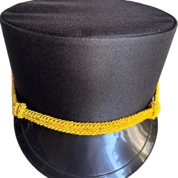 Șapcă de portar, model monocrom, bor mare, vârf în formă de cupolă, țesătură simplă, imprimare cu logo