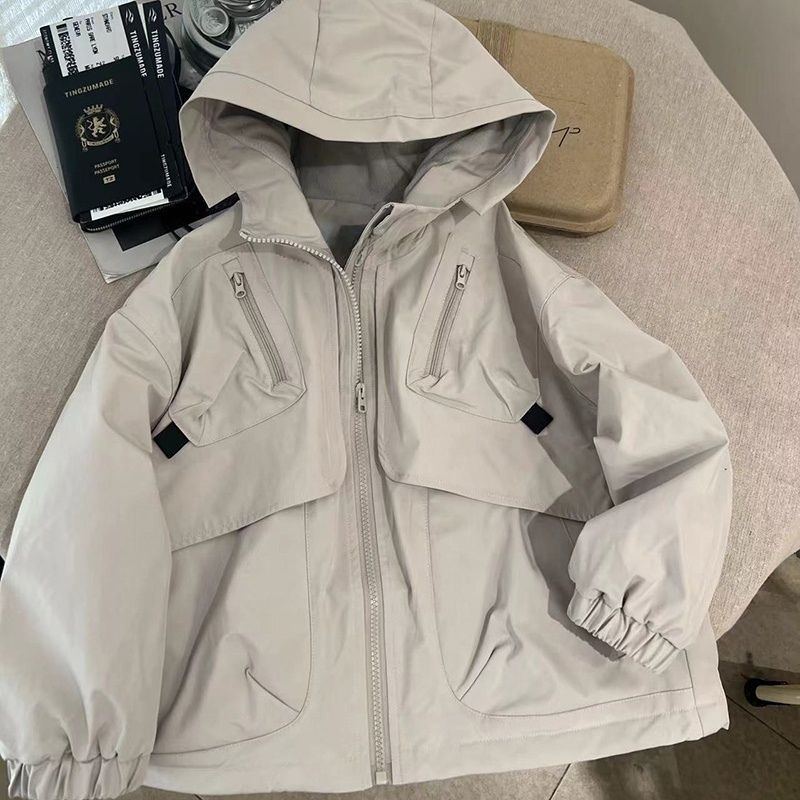 Unisex dječja jakna od poliestera s fleece podstavom, quilted dizajn, stojeći ovratnik, za djecu stariju od 8 godina
