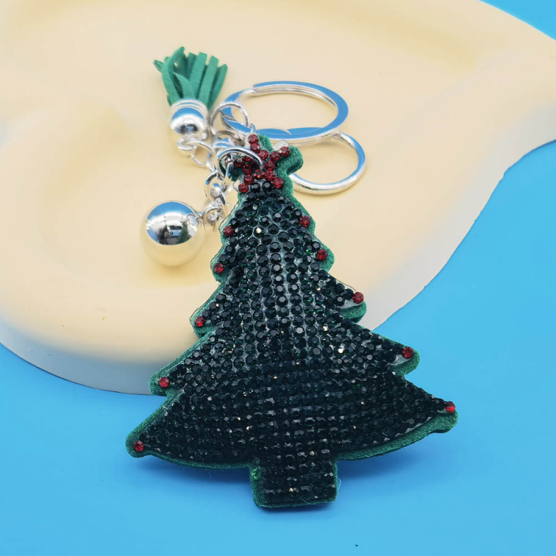Brelok za božićno drvce s dijamantnim sjajem, rhinestones, cinkova legura, mikrovlaknen detalji