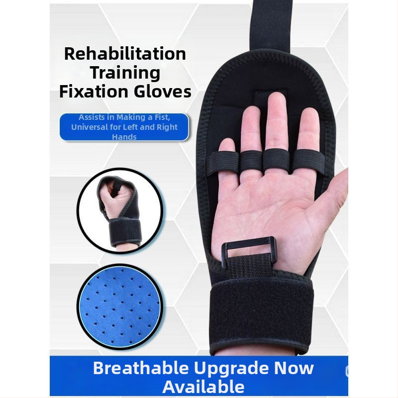 Reabilitacinės pirštų griebimo treniruočių pirštinės — anti-scratch, kompozitinė medžiaga, skirta insultui ir hemipleijai