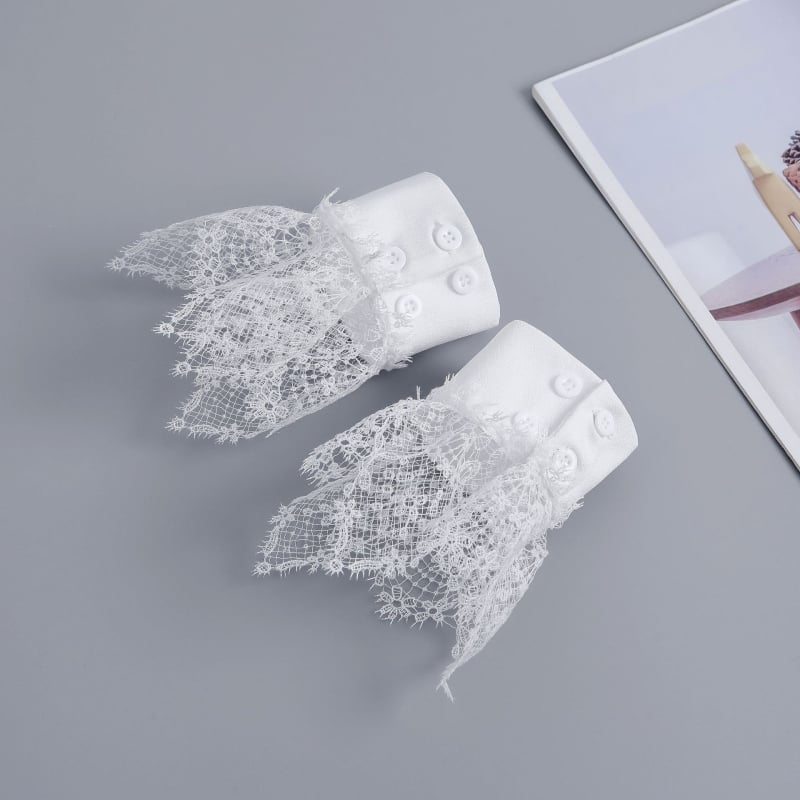 Dekoratiivsed võltsvarrukad tantsukostüümidele, lühikesed varrukad, fringing ja lilledetailid, täiskasvanud naistele