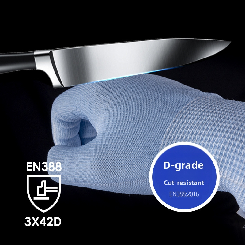 HPPE cimdi ar pārtikas klases aizsardzību pret griezieniem – Henghui, paredzēti pārtikas apstrādei, anti-cut un izturīgi pret nolietojumu