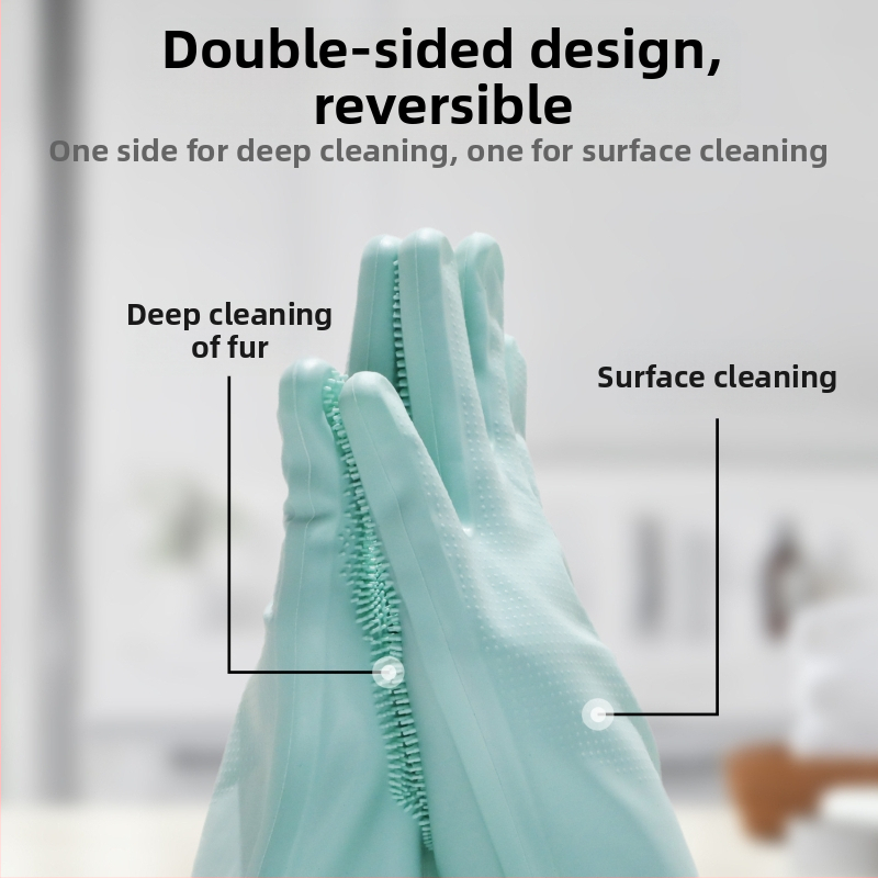 Silikona vannas cimdi – masāžas birste sunim, matu noņemšana, zīmols Receive the shell, 201 gab. kastē