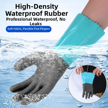 Ръкавици за обработка на риба и морски дарове - неплъзгащи се, против пробиване, водоустойчиви, износоустойчиви гумени ръкавици; Taoyun, Защита, Тегло 0.1, Универсална употреба