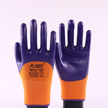 Xingyu N598 нитрилно покрити защитни ръкавици — устойчиви на износване, антихлъзгави, маслостойки, дишащи, защита на ръцете