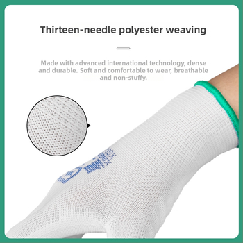 Star Works nitril/PU merülő kesztyűk, ujj- és tenyérbevonattal, csúszásmentes, kopásálló, olajálló, ipari védelemhez