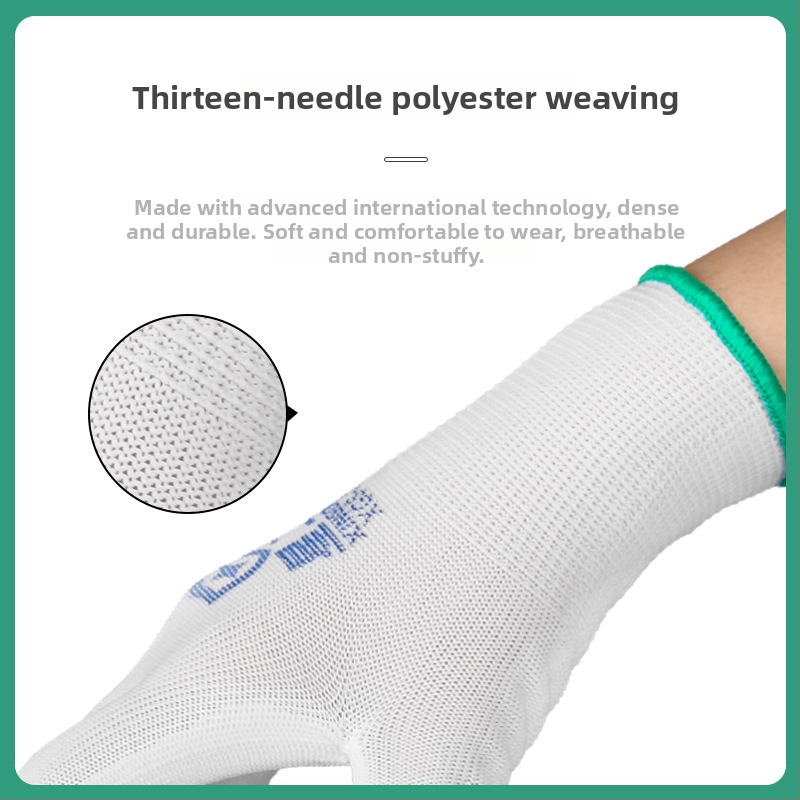 Star Works nitril/PU merülő kesztyűk, ujj- és tenyérbevonattal, csúszásmentes, kopásálló, olajálló, ipari védelemhez