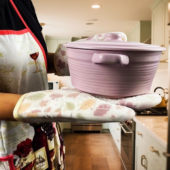 Silikona virtuves cimdi ar auduma oderi, izturīgi pret karstumu, pretslīdes, cepšanai