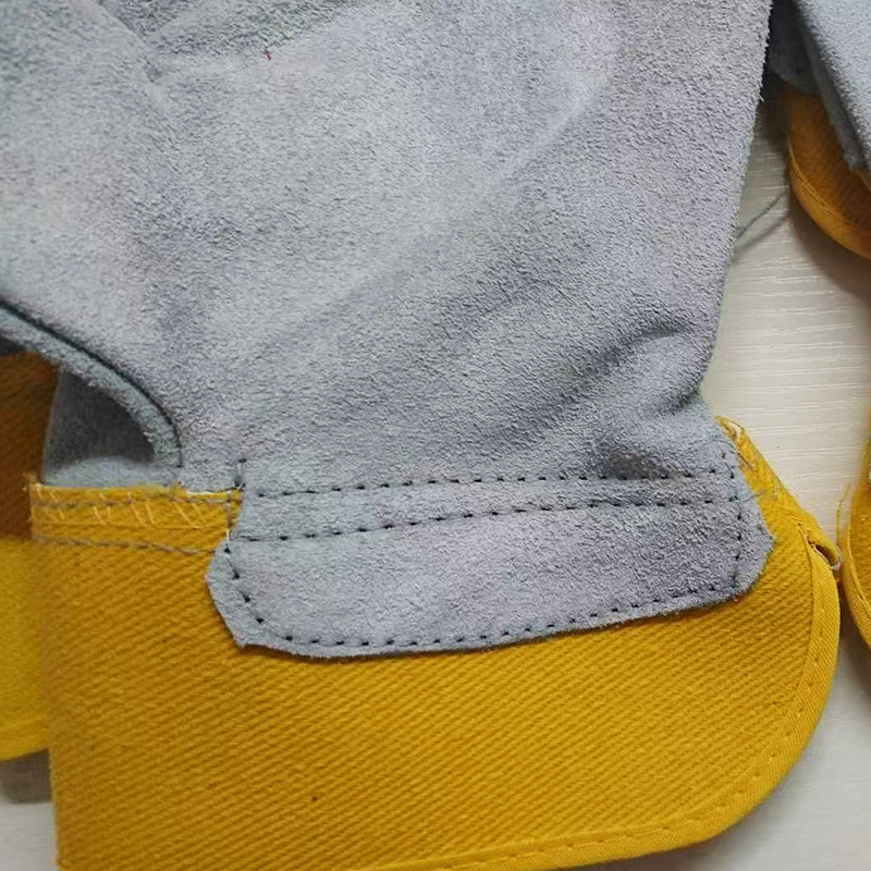 Защитни ръкавици за заваряване, от кожа на говеждо, пълна длан, велур, удебелени, против хлъзгане, устойчиви на високи температури, за електростроителство