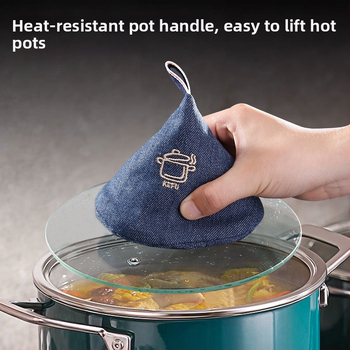 Termo izturīgs virtuves komplekts: pretdedzināšanas cimdi, neslīdīgs roktura aizsargs, katla vāciņš, katla ausu aizsargs, siltuma izolācijas klips mikroviļņu krāsnij un cepeškrāsnij