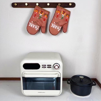 Virtuves siltinātas cimdi no auduma, pielāgojami, uzsākta 2025. gadā, 1 pāris