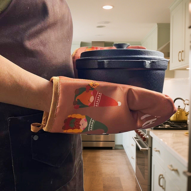 Virtuves siltinātas cimdi no auduma, pielāgojami, uzsākta 2025. gadā, 1 pāris