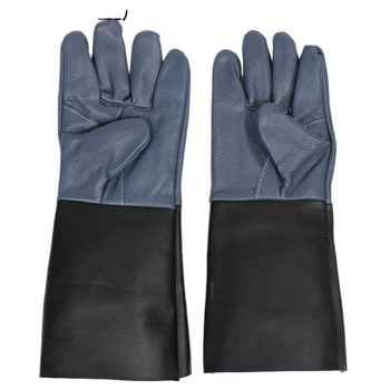Dx7L Metināšanas cimdi no pilnas ādas, garāki, siltuma izolējoši un izturīgi pret augstām temperatūrām, izturīgi pret caurduršanu un pilieniem