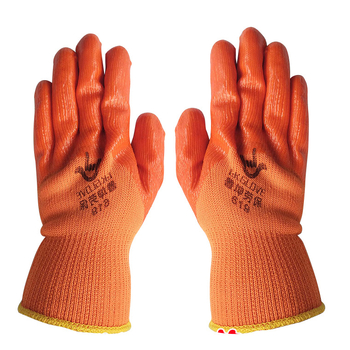 Работни ръкавици Lu Kun, PVC-потопени, терри прежда, нехлъзгащи се, износоустойчиви, топли