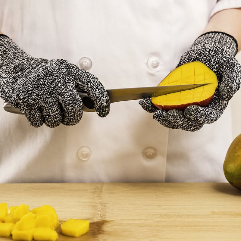 Γάντια προστασίας με αντίσταση κοπής επιπέδου 5, αντίσταση σε μαχαιρώσεις, HPPE-βάση, αντίολισθητική επίστρωση, για κηπουρική, κρεοπωλείο και χειρισμό ψαριών