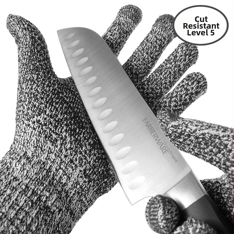 Γάντια προστασίας με αντίσταση κοπής επιπέδου 5, αντίσταση σε μαχαιρώσεις, HPPE-βάση, αντίολισθητική επίστρωση, για κηπουρική, κρεοπωλείο και χειρισμό ψαριών