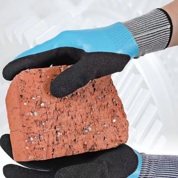 Altair 588 Двуслойни Работни Предпазни Ръкавици – Водоустойчиви, Износоустойчиви, Неплъзгащи се Каучукови, Тегло 87 g