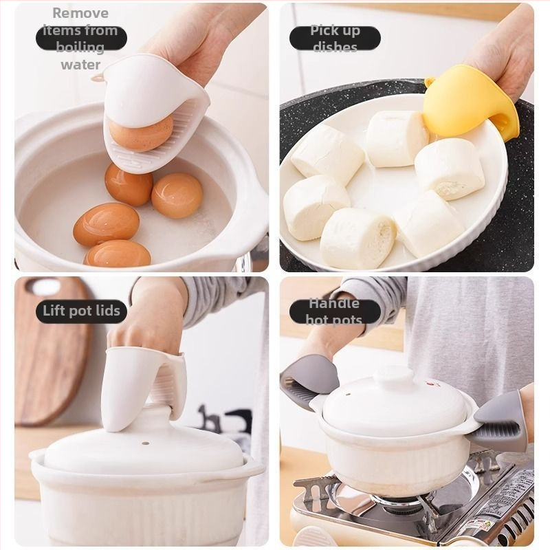 Paaugstinātas biezas silikona karstumizturīgas cepešpannu cimdi domāti mājas lietošanai, piemēroti cepei, katliem, mikroviļņu krāsnij un cepšanai