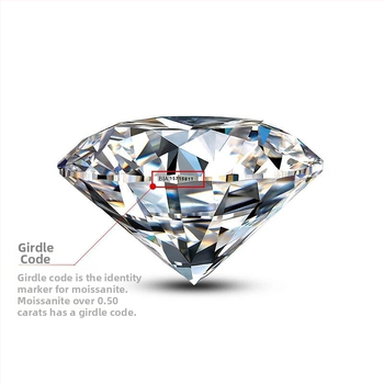 Moissanite κυκλικός λίθος, Eight Hearts Eight Arrows κοπή, VVS διαύγεια, εργαστηριακά καλλιεργημένος πολύτιμος λίθος