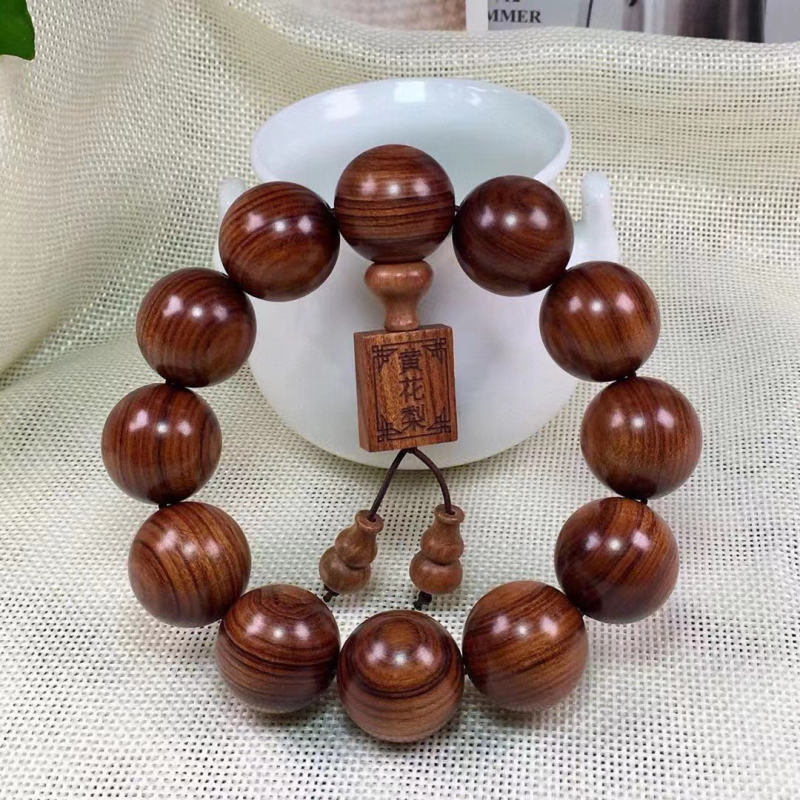Drvena narukvica od rosewooda, unisex, brend Fujian craftsman, poslovni dar, proljeće 2025